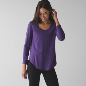 Lululemon Yogini 5 Year Long Sleeve Shirt Purple Vitasea Pima Cotton